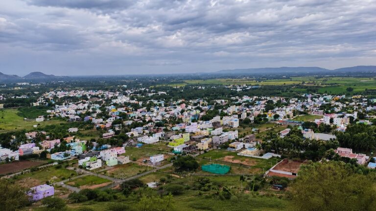 Aerial view of Vadipatti town, Madurai district — Print Legend serves this area